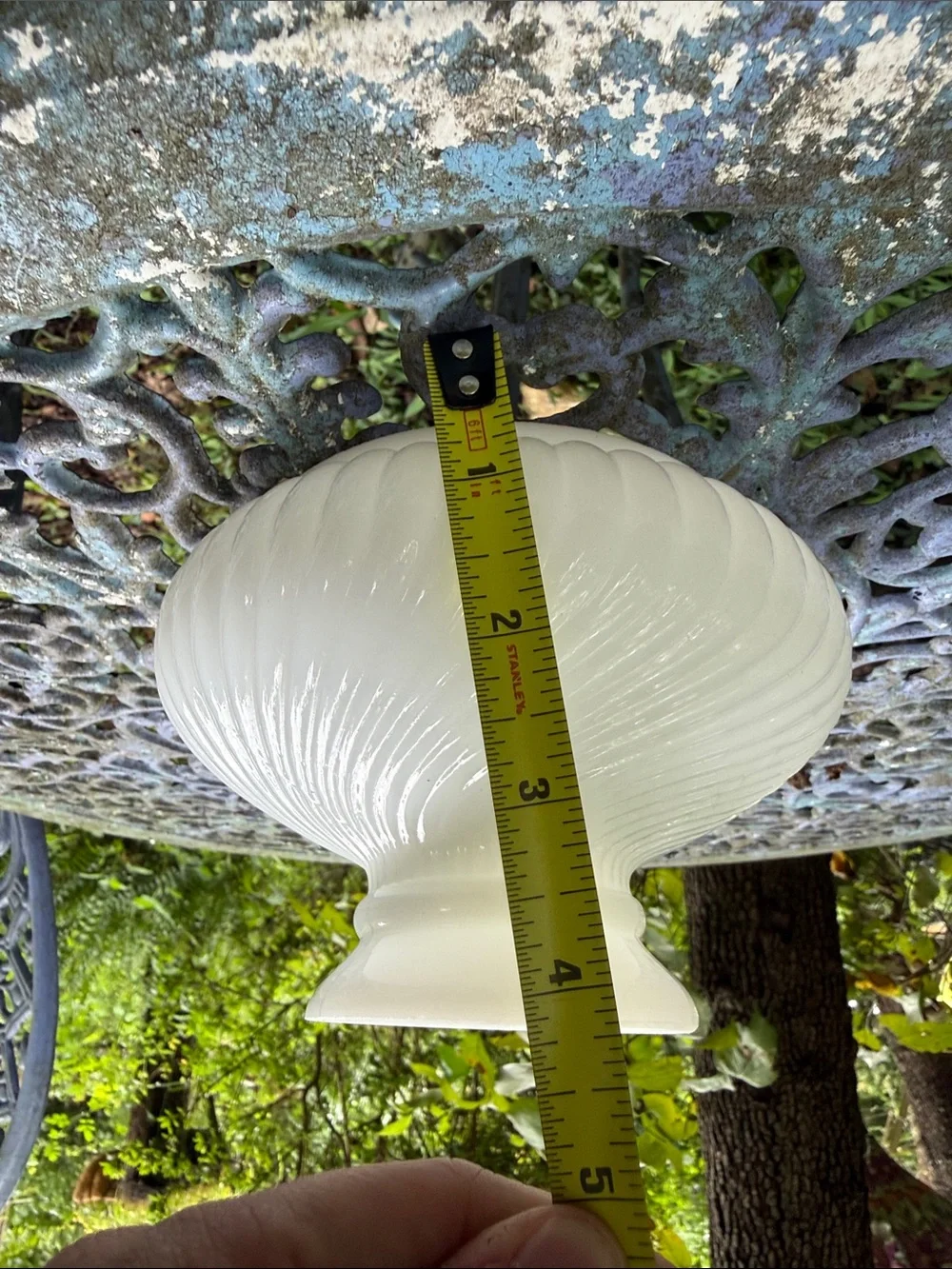 Milk Glass Lampshade Classic White Swirled Glass